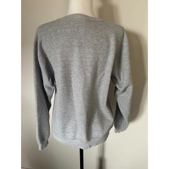 Vintage DISNEYLAND USA Flag Womens Girls Sweatshirt Size Small Gray Mickey Mouse - Picture 7 of 7